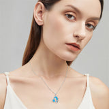 925 Sterling Silver Father Daughter Heart Pendant Necklace from Dad I Love You Forever Jewelry