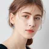 925 Sterling Silver Teardrop Bohemian Irish Celtic Drop Dangle Earrings Abalone Shell Filigree Jewelry Gifts For Women