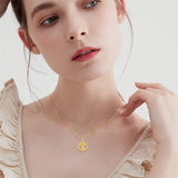 14K Gold Dragon Necklace Christmas Gifts Irish Celtic Knot Dragon Pendant Necklace Jewelry for Women Girls