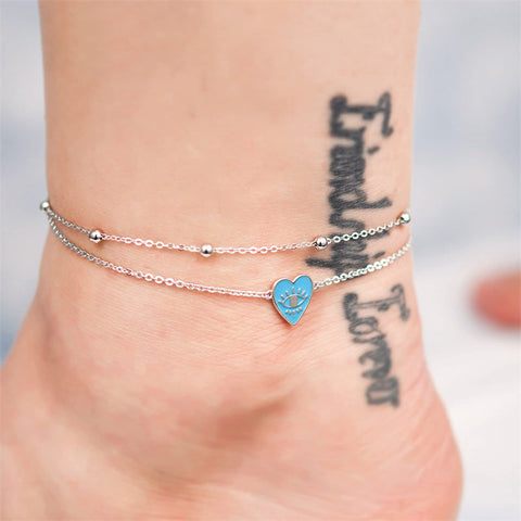 Womens Anklet 925 Sterling Silver  Layered Anklet Bracelet Dainty Beaded Chain Anklet Adjustable 11" Anklet for Women