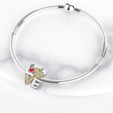 925 Sterling Silver Charm Fits Women's Charm Bracelet & Necklace Valentine's Day Mother's Day Jewelry Gifts for Women Girls