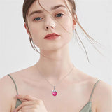 925 Sterling Silver Animal Necklace with Rose Quartz