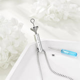 Urn Necklaces for Ashes Sterling Silver Abalone Shell 3D Bar Cremation Jewelry for Ashes Memory Jewelry for Women Men