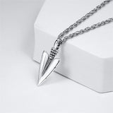 Arrow Necklace for Men 925 Sterling Silver Amulet Pendant Jewellery Birthday Gifts for Women Unisex 20+2‘’ Stainless Steel Chain