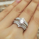 1-4/5 CTW Moissanite Engagement Rings Set for Women,925 Sterling Silver Wedding Rings Set Wedding Anniversary Jewelry Gift Size 4-12