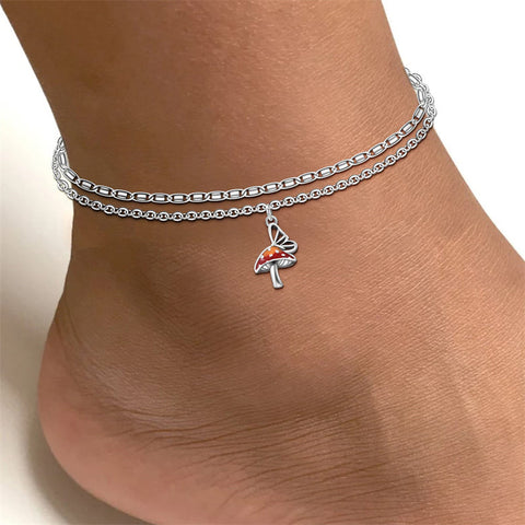 Womens Anklet 925 Sterling Silver  Layered Anklet Bracelet Dainty Beaded Chain Anklet Adjustable 11" Anklet for Women