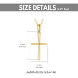 14k Gold Cross Necklace for Women Gold Chain with Cross Pendant Jewelry for Her