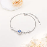 Ashes Bracelets Heart Urn Bracelet for Ashes, Sterling Silver Cremation Jewelry for Ashes Adjustable Keepsake Memorial Bracelet for Women
