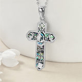 Baptism Cross Necklace Sterling Silver Pendant Celtic Knot Cross Jewelry Gift for Men Boys Teens