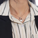 925 Sterling Silver Rose Infinity Teardrop Urn Necklace with Cubic Zirconia Pet Human Ashes