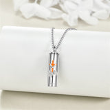 Urn Necklace for Ashes Sterling Silver Cremation Pendant Guitar American Flag Memorial Jewelry Gifts for Men Women