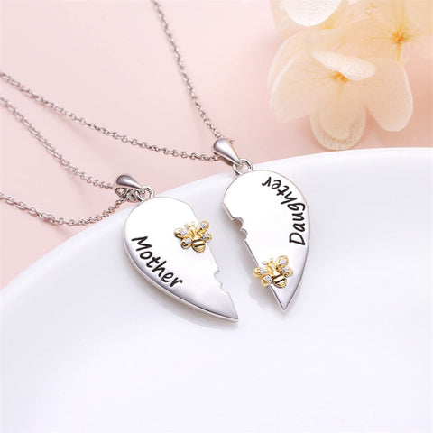 925 Sterling Silver Mother Daughter Granddaughter Family Heart Pendant Necklace Jewelry From Mom Grandmother