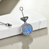 Tree of Life Urn Necklaces for Ashes Sterling Silver Abalone Shell Tree of Life Cremation Jewelry Memory Gift for Women