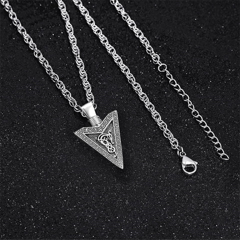 Arrow Necklace for Men 925 Sterling Silver Amulet Pendant Jewellery Birthday Gifts for Women Unisex 20+2‘’ Stainless Steel Chain