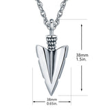 Arrow Necklace for Men 925 Sterling Silver Amulet Pendant Jewellery Birthday Gifts for Women Unisex 20+2‘’ Stainless Steel Chain