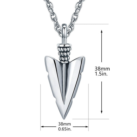 Arrow Necklace for Men 925 Sterling Silver Amulet Pendant Jewellery Birthday Gifts for Women Unisex 20+2‘’ Stainless Steel Chain
