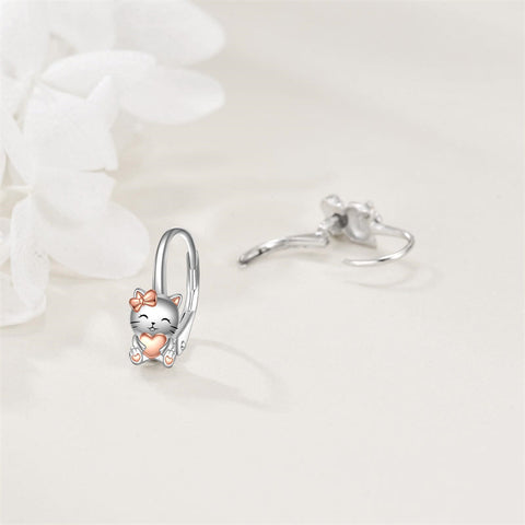 925 Sterling Silver Animal Leverback Earrings Cute Animal Jewelry Gifts for Women Girls