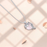 925 Silver Dragon/ Wyvern Rose Quartz Necklace Silver Phoenix Necklace Gift for Women