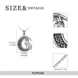 Wolf Jewelry Sterling Silver Howling Wolf Pendant Necklace Jewelry for Wolf Lover Women Men Girls Mom Friend Birthday