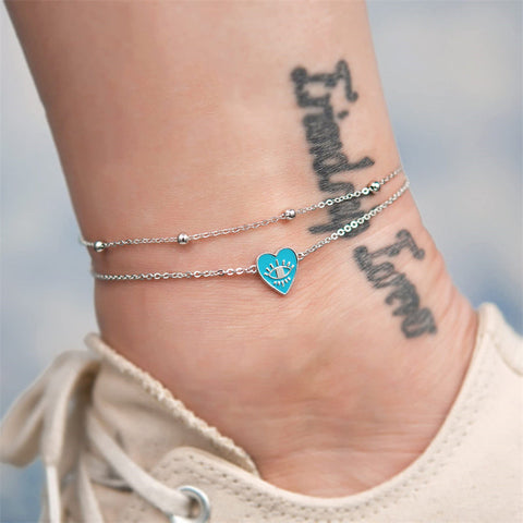 Womens Anklet 925 Sterling Silver  Layered Anklet Bracelet Dainty Beaded Chain Anklet Adjustable 11" Anklet for Women