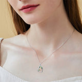 925 Sterling Silver Father Daughter Heart Pendant Necklace from Dad I Love You Forever Jewelry