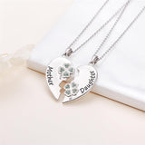 925 Sterling Silver Mother Daughter Granddaughter Family Heart Pendant Necklace Jewelry From Mom Grandmother