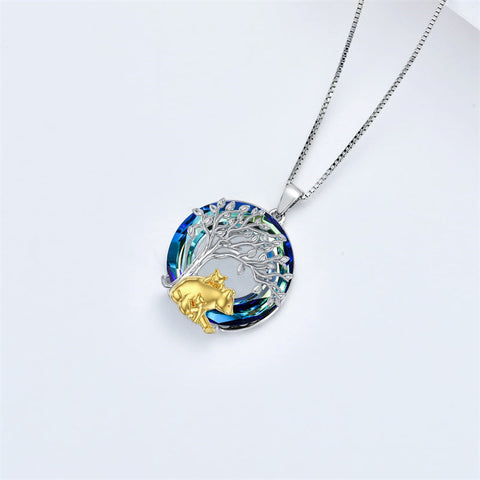 Bear Necklace Sterling Silver Pendant Necklace Animals Jewelry Gifts for Women Men for Birthday Christmas
