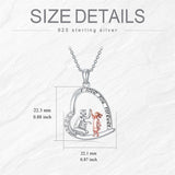 925 Sterling Silver Father Daughter Heart Pendant Necklace from Dad I Love You Forever Jewelry