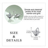 Bee Earrings Sterling Silver Bumble Bee Gold Plated Hoop Earrings Leverback Dangle Earrings for Women Jewelry Gifts for Women Girls