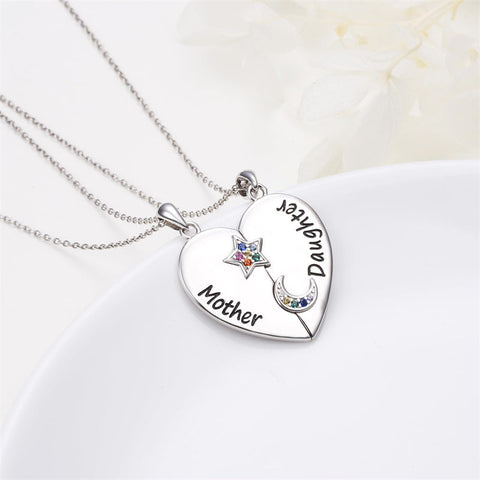 925 Sterling Silver Mother Daughter Granddaughter Family Heart Pendant Necklace Jewelry From Mom Grandmother