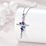 Tulips Necklace Sterling Silver  Flower Tulips Jewelry Mother's Day Gifts for Mom