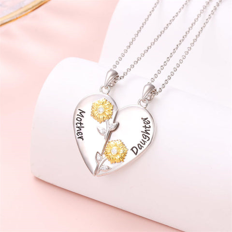 925 Sterling Silver Mother Daughter Granddaughter Family Heart Pendant Necklace Jewelry From Mom Grandmother