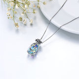 Valentine's Day Gift Rose Necklace Sterling Silver with Crystal  Rose Pendant Jewelry Anniversary Jewelry Gifts for Women