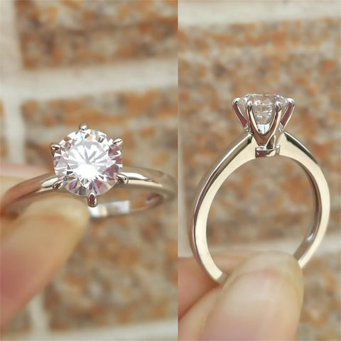 1-4/5 CTW Moissanite Engagement Rings Set for Women,925 Sterling Silver Wedding Rings Set Wedding Anniversary Jewelry Gift Size 4-12