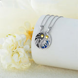Yin Yang Couples Necklace 925 Sterling Silver Moon And Sun Matching Couples Pendant Mountain Wave BFF Jewelry Gifts