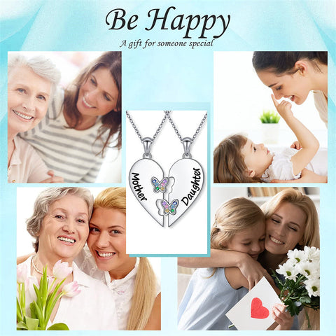 925 Sterling Silver Mother Daughter Granddaughter Family Heart Pendant Necklace Jewelry From Mom Grandmother