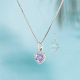 925 Sterling Silver Birthstone Charms Heart Dangle Charm Compatible with Pandora Charm Bracelet Necklace Gifts for Women