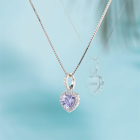 925 Sterling Silver Birthstone Charms Heart Dangle Charm Compatible with Pandora Charm Bracelet Necklace Gifts for Women