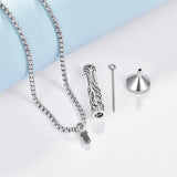 925 Sterling Silver Tree of Life Cremation Jewelry  Urn Necklace for Ashes for Men with 2.5mm 22"+2" Rolo Chain