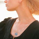 Tree of Life Locket Necklace Sterling Silver Abalone Shell Family Tree of Life Jewelry for Women Men( can hold 1 photo)