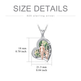 925 Sterling Silver Father Daughter Heart Pendant Necklace from Dad I Love You Forever Jewelry