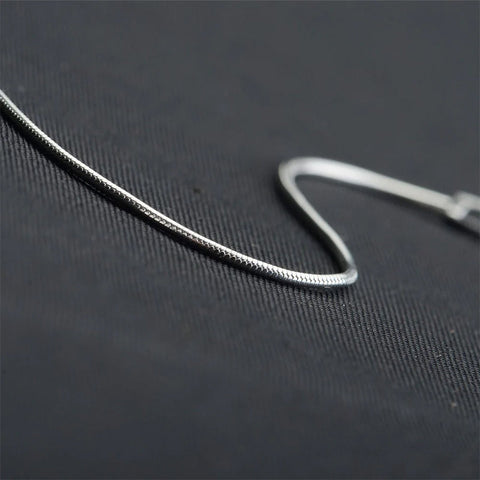 1.0mm Women's 925 Sterling Silver Clean Chain Necklace 1mm