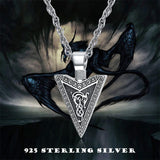 Arrow Necklace for Men 925 Sterling Silver Amulet Pendant Jewellery Birthday Gifts for Women Unisex 20+2‘’ Stainless Steel Chain