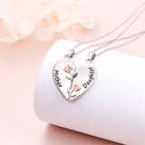 925 Sterling Silver Mother Daughter Granddaughter Family Heart Pendant Necklace Jewelry From Mom Grandmother