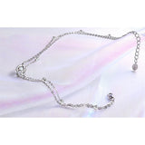 Womens Anklet 925 Sterling Silver  Layered Anklet Bracelet Dainty Beaded Chain Anklet Adjustable 11" Anklet for Women