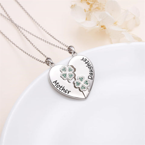 925 Sterling Silver Mother Daughter Granddaughter Family Heart Pendant Necklace Jewelry From Mom Grandmother