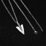 Arrow Necklace for Men 925 Sterling Silver Amulet Pendant Jewellery Birthday Gifts for Women Unisex 20+2‘’ Stainless Steel Chain