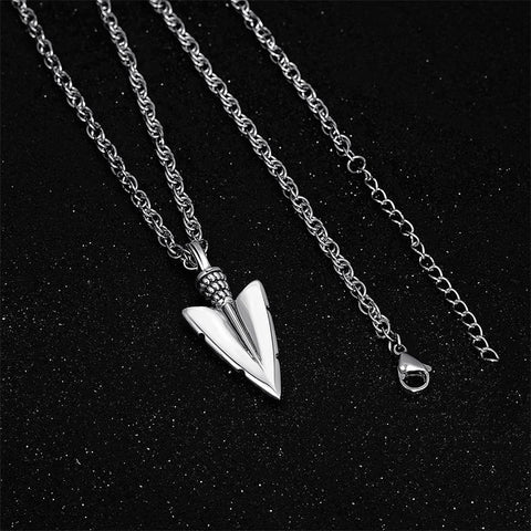 Arrow Necklace for Men 925 Sterling Silver Amulet Pendant Jewellery Birthday Gifts for Women Unisex 20+2‘’ Stainless Steel Chain