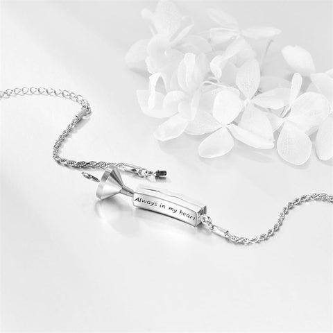 Urn Bracelet for Ashes 925 Sterling Silver Cremation Jewelry for Ashes Keepsake