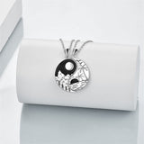 Yin Yang Necklace Sun Moon Sterling Silver Couple Necklaces Matching Couples Jewelry For Women Men Gift